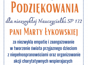 Podziękowanie Fundacja ,,Dom w Łodzi"