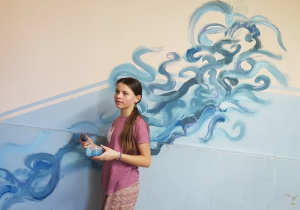 "Malowanie na szkolnej ścianie