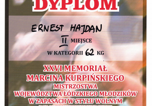 Sukces sportowy Ernesta