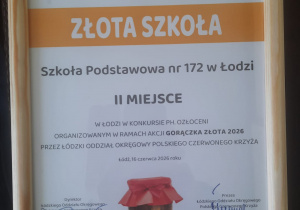 II miejsce w jubileuszowej akcji PCK "Gorączka złota"