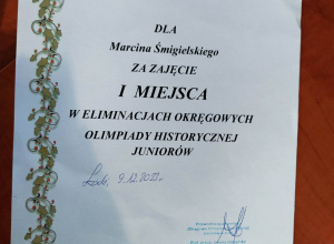 Gratulacje dla Marcina!